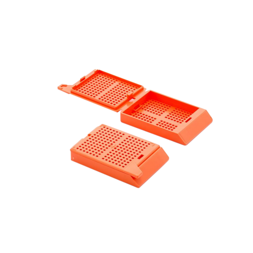 Tissue biopsy cassettes, red